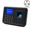 Máquina de control de presencia de huellas dactilares F01 con pantalla TFT de 2,4 pulgadas, enchufe británico