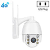 QX2 4G (versión de EE. UU.) 1080P HD 360 grados panorámico día y noche a todo color IP66 cámara inteligente a prueba de agua, compatible con detección de movimiento / voz bidireccional / tarjeta TF, enchufe de EE. UU.