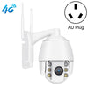 QX2 4G (versión de la UE) 1080P HD 360 grados panorámico día y noche a todo color IP66 cámara inteligente a prueba de agua, admite detección de movimiento / voz bidireccional / tarjeta TF, enchufe AU