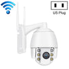 QX2 1080P HD 360 grados WiFi panorámico día y noche a todo color IP66 cámara inteligente a prueba de agua, admite detección de movimiento / voz bidireccional / tarjeta TF, enchufe de EE. UU.