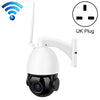 QX5 2.0 millones de píxeles 1080p HD 20x ZOOM Cámara inteligente WiFi Doma de WiFi, soporte Visión nocturna infrarroja / DETECCIÓN DE MOVIMIENTOS / TARJETA DE VOZ INTERCOM / TF, enchufe del Reino Unido