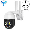 QX27 1080p WiFi Cámara de vigilancia de alta definición Cámara de cúpula al aire libre, soporte Visión nocturna y detección de movimiento y movimiento de dos vías (enchufe del Reino Unido)