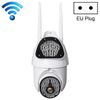 QX37 1080p WiFi Cámara de vigilancia de alta definición de alta definición Cámara de cúpula al aire libre, compatibilidad con visión nocturna y detección de voz y movimiento de dos vías (enchufe de la UE)