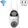 QX37 1080p WiFi Cámara de vigilancia de alta definición de alta definición Cámara de domo al aire libre, compatibilidad con la visión nocturna y detección de movimiento y movimiento de dos vías (enchufe de EE. UU.)