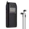 K-605 Radio estéreo portátil de banda completa FM / AM / SW, compatible con tarjeta TF (negro)