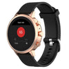 Correa de reloj de silicona con textura de 18 mm para Fossil Female Sport / Charter HR / Gen 4 Q Venture HR (negro)