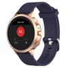 Correa de reloj de silicona con textura de 18 mm para Fossil Female Sport / Charter HR / Gen 4 Q Venture HR (azul oscuro)