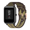 Banda de reloj con correa de muñeca de nailon tejido a rayas de 20 mm para Huami Amazfit GTR 42 mm / GTS / BIP / BIP Lite (amarillo)