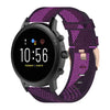 Correa de reloj de nailon con tejido a rayas de 22 mm para Fossil Gen 5 Carlyle, Gen 5 Julianna, Gen 5 Garrett, Gen 5 Carlyle HR (púrpura)