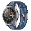 Banda de reloj con correa de muñeca de nailon tejido a rayas de 22 mm para Galaxy Watch 46 mm / Gear S3 (azul)
