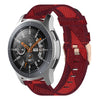Banda de reloj de correa de muñeca de nailon con tejido de rayas de 22 mm para Galaxy Watch 46 mm / Gear S3 (rojo)