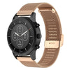 Correa de reloj de pulsera de malla metálica de 22 mm para Fossil Hybrid Smartwatch HR, Hombre Gen 4 Explorist HR, Deporte masculino (Oro rosa)