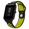 Banda de reloj Sport Sport de doble color para la serie Huawei Watch 1 18 mm (amarillo negro)