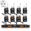 Transmisor inalámbrico XTUGA IEM1200 de 8 unidades para cantantes de escenario, sistema de monitorización intraauricular (enchufe británico)
