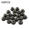 100 piezas iFlight M5 CW 6061 Tuercas de tornillo de motor de aluminio Inserto de nailon Tuerca de brida de bloqueo automático para RC FPV Racing Drone Motor (Negro)