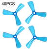 40PCS iFlight Cine 3040 3 pulgadas 3-Blade FPV Freestyle Propeller para RC FPV Racing Freestyle Drones BumbleBee MegaBee Accesorios (Azul)