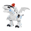 Juguete modelo de dinosaurio para niños dinosaurio de lucha mecánico eléctrico, soporte para caminar e iluminación y sonido y lanzamiento de bala suave