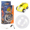 S618 360 grados giratorio Mini de alta velocidad con láser de bolsillo, modelo de carreras de coches, vehículo de juguete (amarillo)