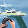 HongXunJie HJ806 2.4Ghz Barcos de carreras de alta velocidad con enfriamiento por agua con control remoto, función de giro automático, distancia de control de 200 m (verde)