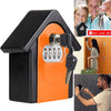 Caja de seguridad con bloqueo de contraseña en forma de cabaña Caja de seguridad Caja de seguridad para gabinete de pared, con 1 llave (naranja)