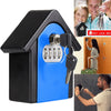 Caja de seguridad con bloqueo de contraseña en forma de cabaña Caja de seguridad Caja de seguridad para gabinete de pared, con 1 llave (Azul)
