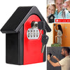 Caja de seguridad con bloqueo de contraseña en forma de cabaña Caja de seguridad Caja de seguridad para gabinete de pared, con 1 llave (Rojo)