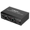 LINEPAUDIO A961 Amplificador de micrófono de 2 canales Amplificador de bajo eléctrico para guitarra eléctrica (Negro)