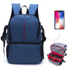 Mochila multifuncional de nailon impermeable para hombro, acolchada, a prueba de golpes, para cámara, para cámaras Nikon Canon DSLR (azul)