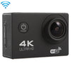 Pantalla F60 de 2.0 pulgadas de 170 grados Videocámara de acción de acción deportiva de WiFi de 170 grados con caja de carcasas impermeables, soporte 64GB Micro SD tarjeta (negro)