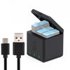 Caja de cargador de alojamiento de baterías de baterías de RuigPro USB con luz de cable e indicador para gopro hero9 negro / hero10 negro (negro)