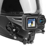 Juego de montaje fijo adhesivo para casco de ciclismo con brazo de articulaciones múltiples con soporte de hebilla en J y adaptador y tornillo para DJI Osmo Action, GoPro HERO9 Black / HERO8 Black / 7 ... 4/3 + / 3 / 2/1, Xiaoyi y otras cámaras de acción