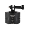 Rotación automática de 360 grados 60 minutos Estabilizador de lapso de tiempo Adaptador de cabezal de trípode para GoPro (Negro)