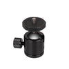 Mini rótula de bola de metal panorámica con rotación de 360 grados para cámaras DSLR y digitales (negro)