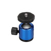 Mini rótula de bola de metal panorámica con rotación de 360 grados para cámaras DSLR y digitales (azul)