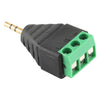 Conector de audio estéreo de bloque de terminales de 3 polos y 3 pines macho de 2,5 mm