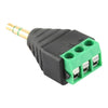 Conector de audio estéreo de bloque de terminales de 3 polos y 3 pines macho de 3,5 mm