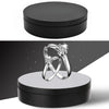 Soporte de pantalla giratorio inteligente de 360 grados con carga USB de 13,8 cm, accesorios para grabación de video, plataforma giratoria para fotografía, carga 3 kg (negro)