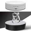 Soporte de pantalla giratorio inteligente de 360 grados con carga USB de 13,8 cm, accesorios para grabación de video, plataforma giratoria para fotografía, carga 3 kg (blanco)