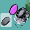 RUIGPRO para GoPro HERO8 Professional 58 mm Carcasa de buceo en color Filtro de lente + Carcasa de buceo Carcasa impermeable con anillo adaptador de filtro y tapa de lente (Morado)