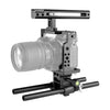 YELANGU C15 YLG0711A Estabilizador de jaula de cámara de video con mango y varilla de riel para Nikon Z6 / Z7 (Negro)