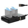 Pantalla LCD Cargador de baterías DUAL con pantallas Capacidad de carga para Gopro Hero9 Black / Hero10 Black (Negro)