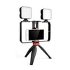 YELANGU PC203 YLG1801C Vlogging Transmisión en vivo LED Selfie Light Smartphone Video Rig Mango Estabilizador Soporte de plástico Kits de trípode