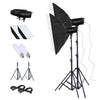 TRIOPO Oubao TTR400W 60x90cm Studio Softbox + Montaje en trípode + 2x E27 150W Bombilla Fotografía Iluminación Juego de piezas de remolque
