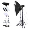 TRIOPO Oubao TTR600W 70x100cm Studio Softbox + Montaje en trípode + 2x E27 150W Bombilla Fotografía Iluminación Juego de piezas de remolque