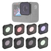 JSR KB Series Star + McUV + Noche + Buceo Rojo + Diving Pink + ND8 + ND16 + ND32 Filtro de lente para Gopro Hero10 Negro / Hero9 Negro