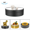 12 cm 360 grados de giro giratorio espejo de la pantalla giratoria eléctrica Soporte de video de disparo de disparo TurnTable, carga: 3kg (negro)