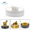 Mirador giratorio giratorio de 12 cm 360 grados Soporte eléctrico Soporte de video Disparos de video TurnTable, carga: 3kg (blanco)