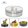 Mirador giratorio giratorio de 12 cm 360 grados Soporte de pantalla eléctrica Disparo de video TurnTable, carga: 3kg (plata)