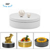 12 cm 360 grados giratorios giratorias mate de pantalla eléctrica soporte de video disparo de disparo TurnTable, carga: 3kg (blanco)