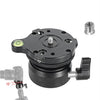 Bexin Dy-60N 3/8 pulgada Hilo Cúpula Profesional Trípode Nivelación de la base de panorama de 360 grados con nivel de burbuja y adaptador de tornillo de 3/8 pulgadas